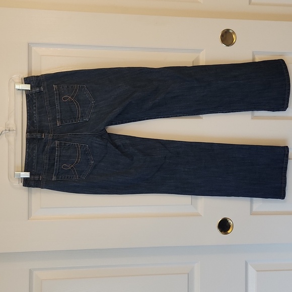 Ann Taylor Loft Women's Originl Boot Dark Blue Wash Jeans Size 2 Petite - Picture 11 of 12